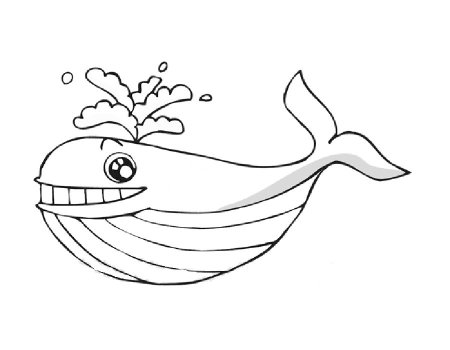 Кит раскраска для детей