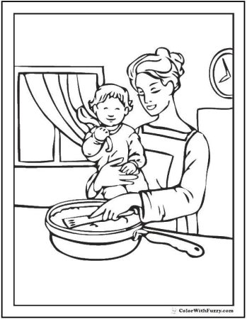 Рисунок на день матери легкий