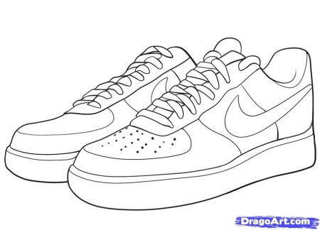 Nike Air Force 1 раскраска