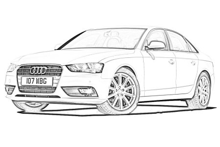 Раскраска Audi rs6