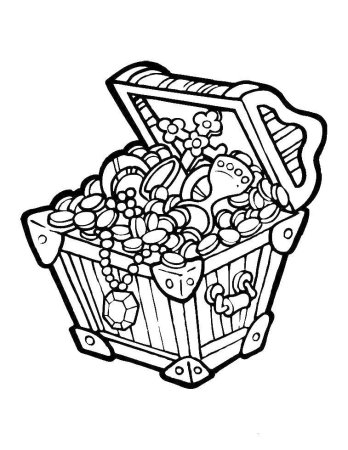 Сундучок раскраска