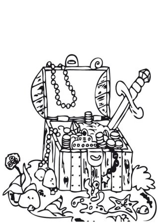 Морское дно раскраска для детей