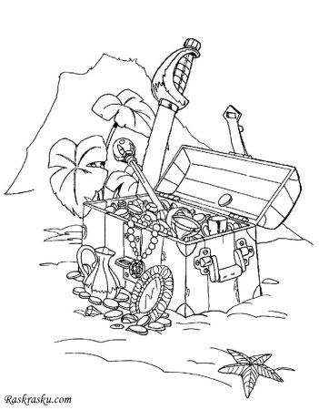 Раскраска сокровища