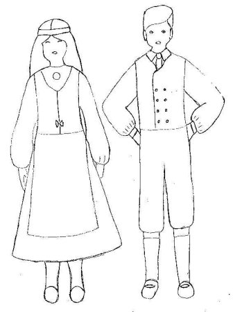 Национальный костюм рисунок