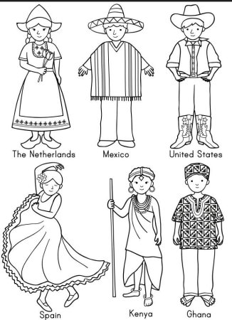 Шорцы национальный костюм раскраска