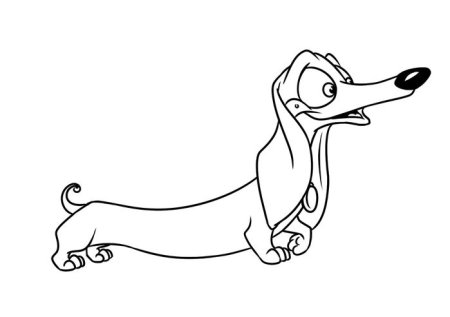 Раскраски смешные таксы