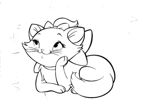 Кошка Мари раскраска