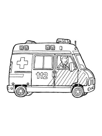 Раскраска скорая