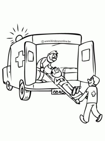 Раскраска врач скорой помощи