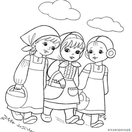 Раскраска девочка с бантиком