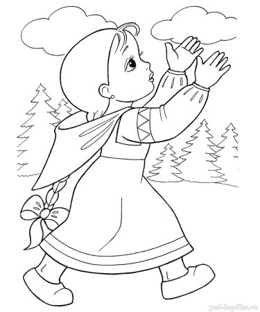 Раскраска бабушка
