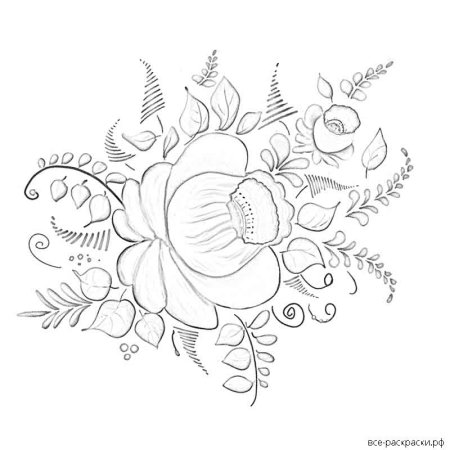 Трафареты посуды гжельской росписи для дошкольников