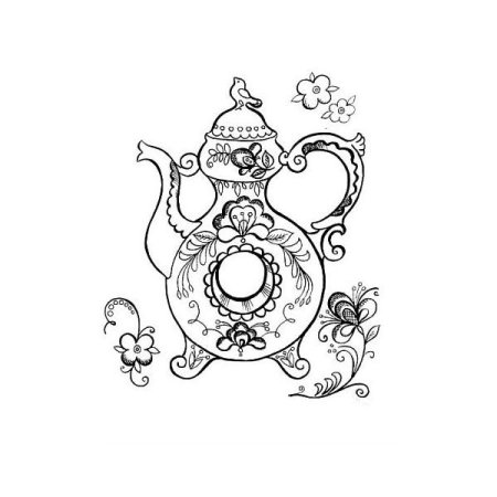 Гжельская роспись раскраска для детей