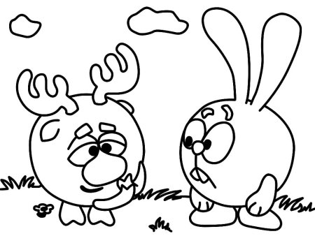 Крош из смешариков раскраска