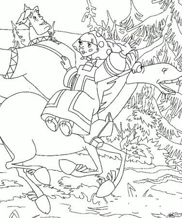 Иван Царевич рисунок раскраска