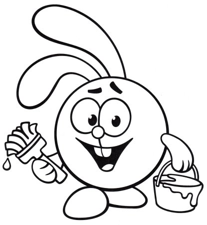 Раскраска Смешарики Крош