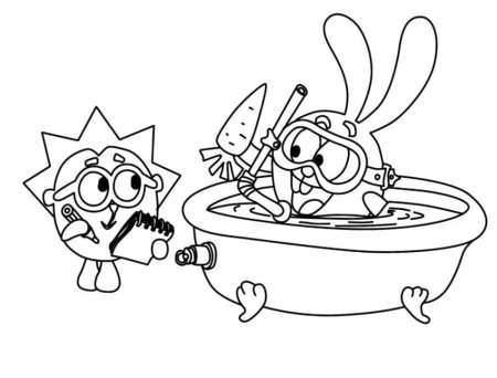 Крош из смешариков раскраска