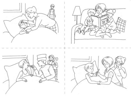 Сюжетные картинки раскраски