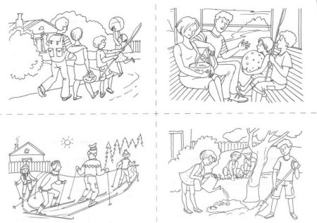 Рассказ по картинкам черно-белые