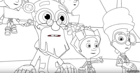 Раскраска Фиксики Дедус