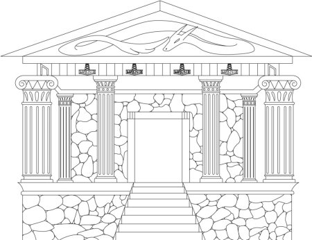 Древнегреческая архитектура раскраска