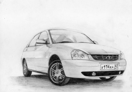 ВАЗ 2170 Приора рисунок