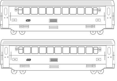 Вагон поезда спереди сзади