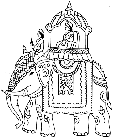 Индийские раскраски