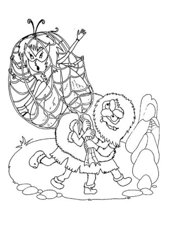 Раскраски к сказке Муха Цокотуха для детей