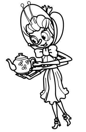 Комар из мухи Цокотухи раскраска