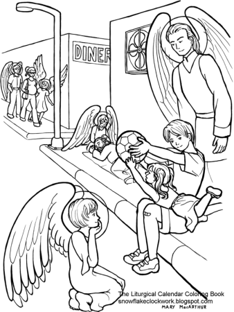 Мама ангел раскраска