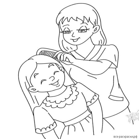 Мама раскраска для детей