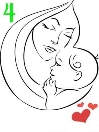 Рисунок мамы для срисовки