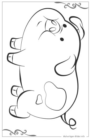 Раскраска Пухля из Гравити Фолз