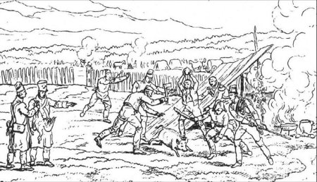 Бородинское сражение 1812 раскраска