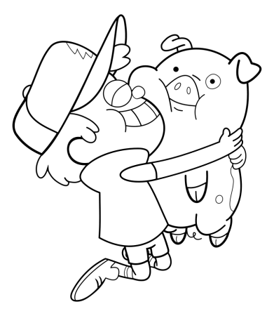 Раскраска Гравити Фолз Пухля