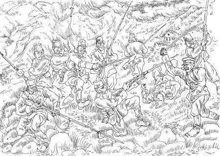 Бородинская битва набросок