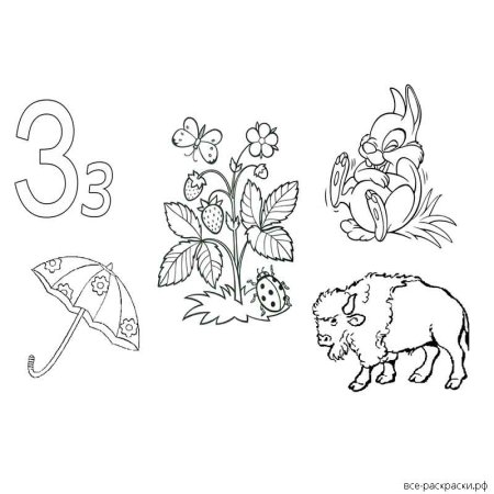 Зимний лес раскраска