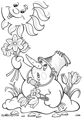 Весна картинки для детей раскраски