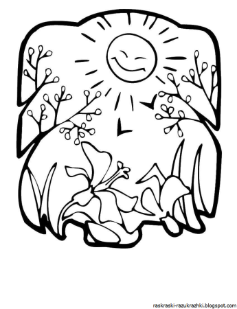 Цветы раскраска для детей