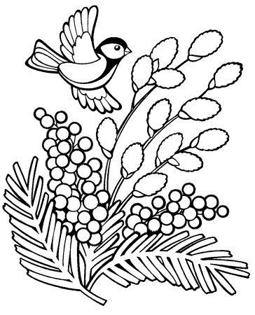 Раскраска. Весна