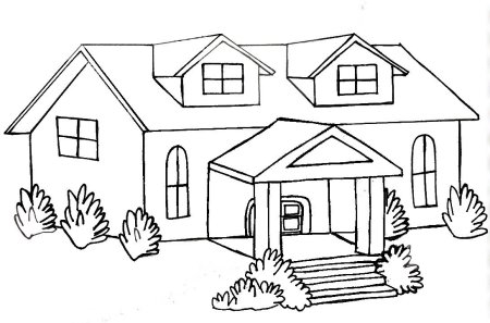 Дом раскраска