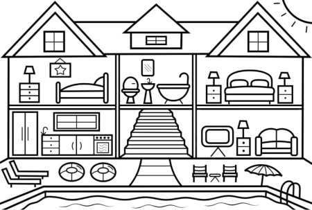 Детские раскраски дом