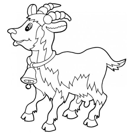 Коза раскраска