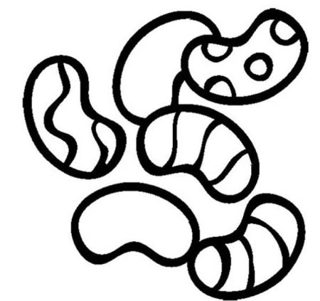 Стручок раскраска для детей