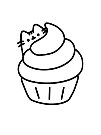 Раскраска кексик