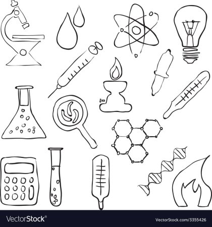 Химическая лаборатория раскраска