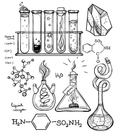 Раскраска сумасшедший ученый