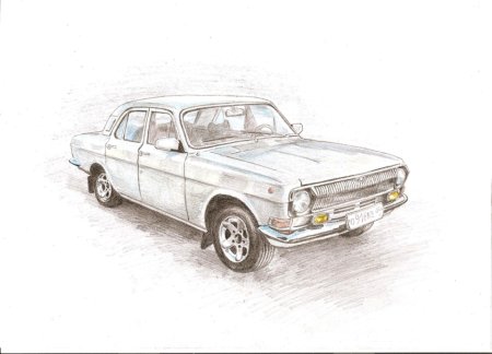 Рисунок Волга ГАЗ 24