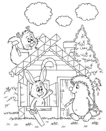 Раскраска. Лесная школа